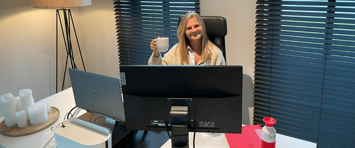 Martine Groenen, working from home